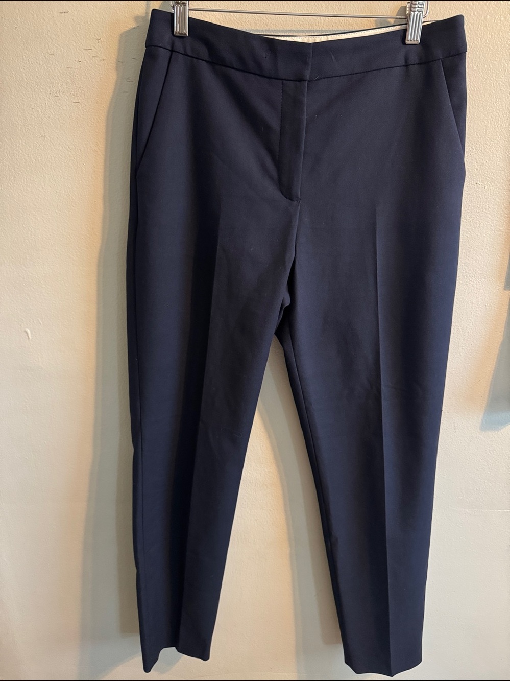 Hobbs London Navy Blue "Summer Gael" Tapered Trousers with Stretch size 6